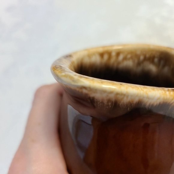 Hull Pottery Creamer Pitcher Brown Drip Glaze Oven Proof USA - Picture 7 of 7